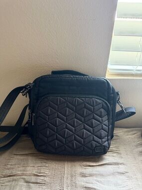 Lug Ranger Quilted Black Crossbody Bag